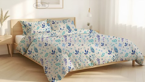 Pościel z mikrofibry HIVER BLUE 140X200 80x70cm