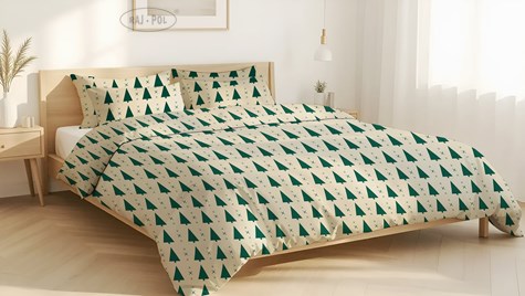 Pościel z mikrofibry NOEL TREE 200x220 2x 80x70