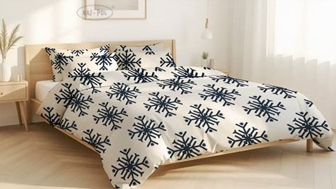 Pościel z mikrofibry NOEL SNOWFLAKE 140X200 80x70