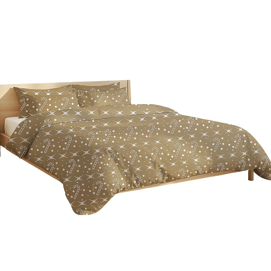 Pościel z mikrofibry NOEL BEIGE 200x220 2x 80x70