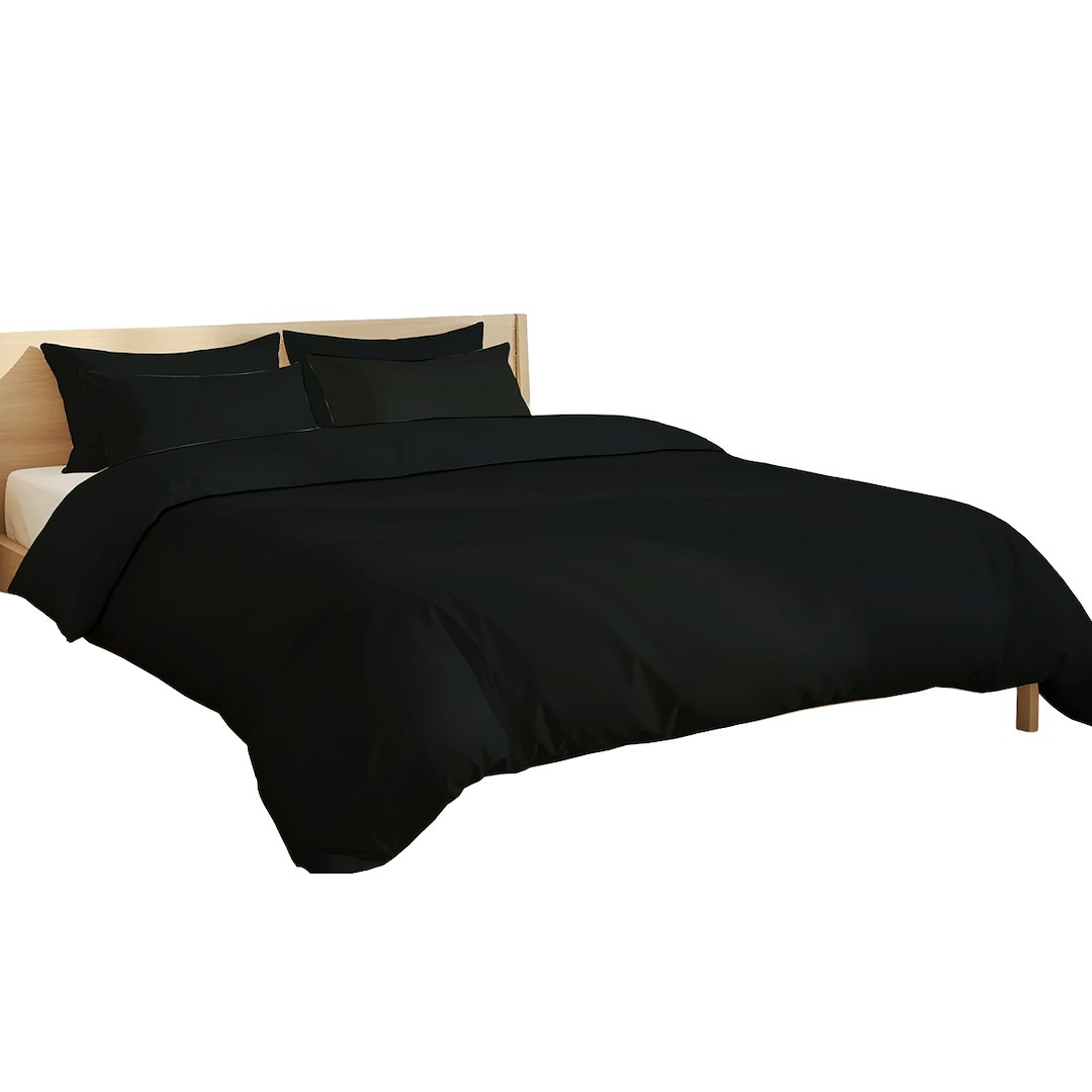 Pościel z mikrofibry KLARA BLACK 140X200 80x70cm