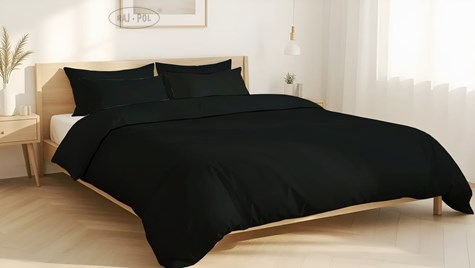 Pościel z mikrofibry KLARA BLACK 140X200 80x70cm