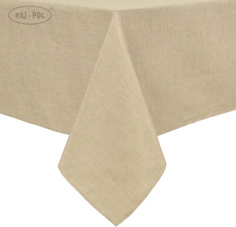 OBRUS SZTUCZNY LEN LILIAN ECRU 110X160CM