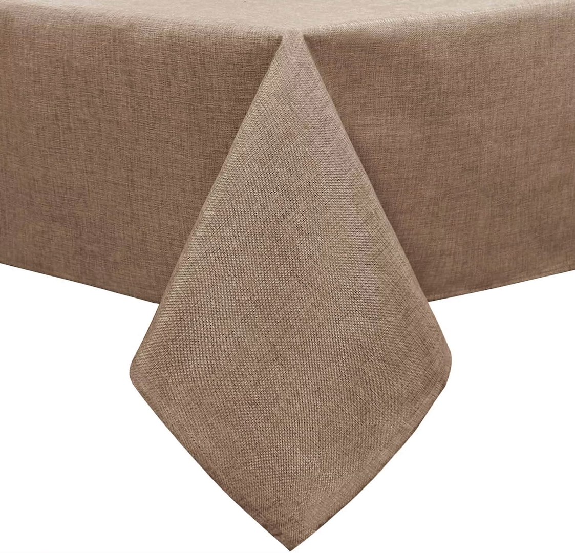 OBRUS SZTUCZNY LEN LILIAN BEIGE 110X160CM