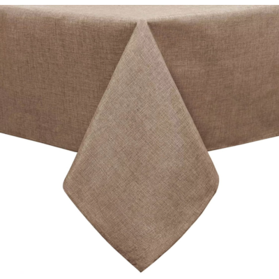 OBRUS SZTUCZNY LEN LILIAN BEIGE 110X160CM