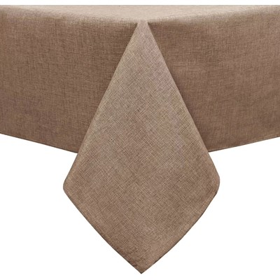 OBRUS SZTUCZNY LEN LILIAN BEIGE 130x180cm
