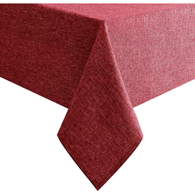 OBRUS SZTUCZNY LEN LILIAN RED 145x220cm