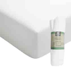 PRZEŚCIERADŁO Z GUMKĄ SIENNA BIAŁY 90X200