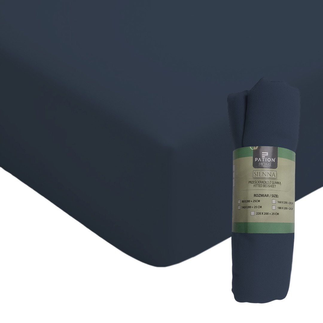PRZEŚCIERADŁO Z GUMKĄ SIENNA GRANAT 180X200