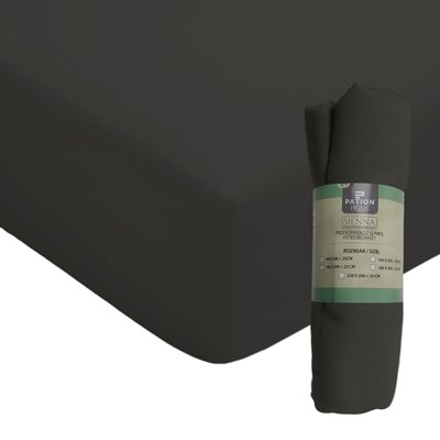 PRZEŚCIERADŁO Z GUMKĄ SIENNA GRAFIT 90X200
