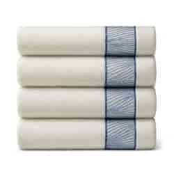 Ręcznik Livia 140x70 Biały + Granat 400gsm