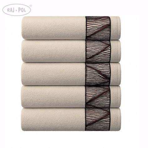 Ręcznik Livia 140x70 Krem + Cappuccino 400gsm