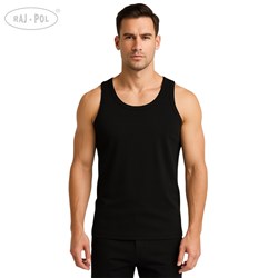 Podkoszulek męski czarny na ramiączku 2XL