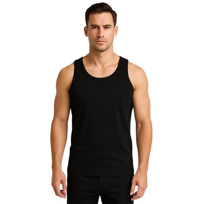 Podkoszulek męski czarny na ramiączku 2XL