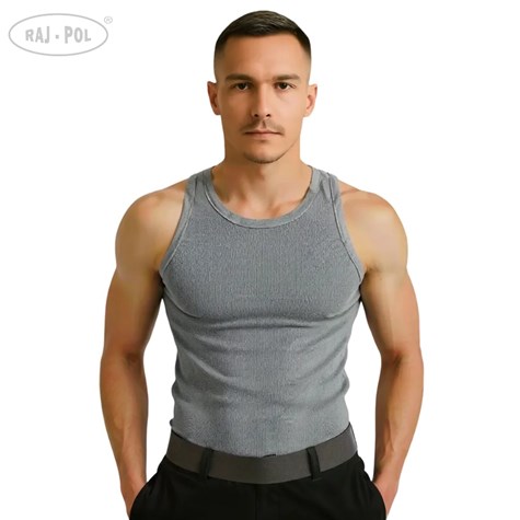 Podkoszulek męski szary prążek na ramiączku 2XL