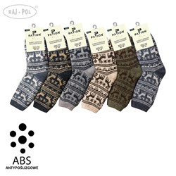 SKARPETY GÓRALSKIE MĘSKIE Z ABS  39-42/ 43-46