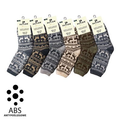 SKARPETY GÓRALSKIE MĘSKIE Z ABS  39-42/ 43-46