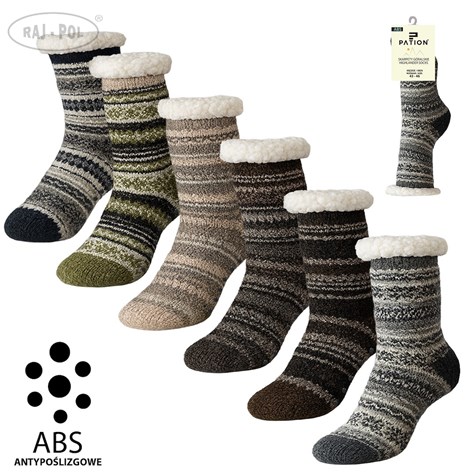 SKARPETY GÓRALSKIE MĘSKIE Z ABS  39-42/ 43-46