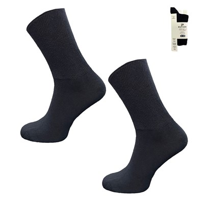 SKARPETY BEZUCISKOWE BAWEŁNIANE RELAX CZARNE 43-46