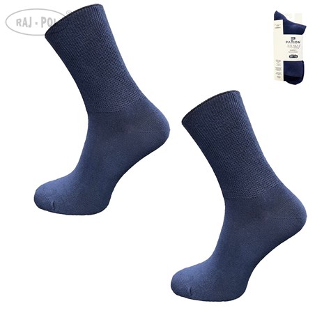 SKARPETY BEZUCISKOWE BAWEŁNIANE RELAX CZARNE 35-38