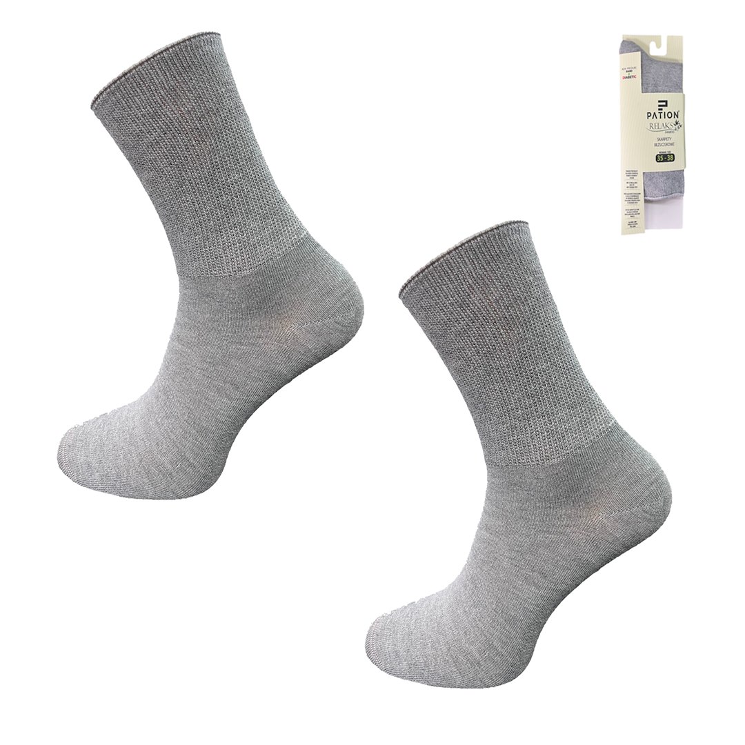 SKARPETY BEZUCISKOWE BAMBUSOWE RELAX SZARE 43-46