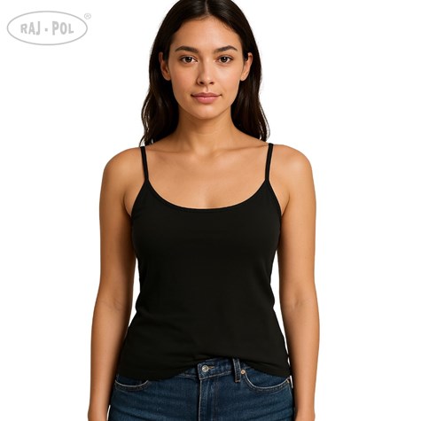 PODKOSZULKA DAMSKA NA RAMIĄCZKU CZARNA XL