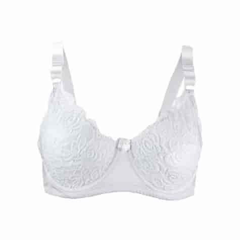 Biustonosz koronkowy biały miseczka  c 
