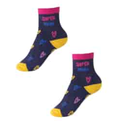 Skarpety dzień mamy  Super Mama  navy-pink