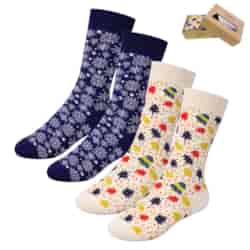 Zestaw damskich wzorowanych skarpet 2-PAK