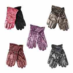 Rękawiczki damskie ocieplane gładkie