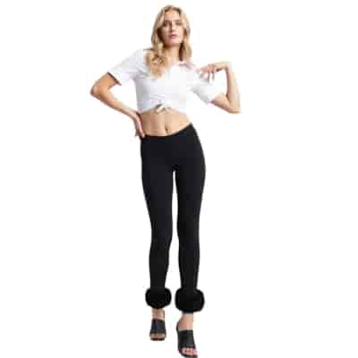 Legginsy damskie thermo z futrem