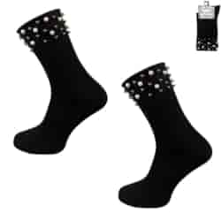 Skarpety damskie z ozdobami bezuciskowe