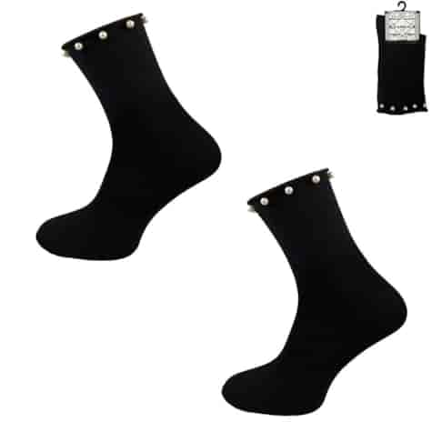 Skarpety damskie z ozdobami bezuciskowe