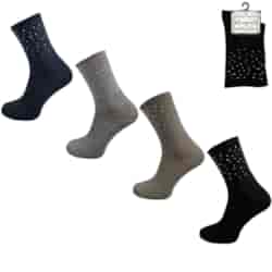 Skarpety damskie z ozdobami bezuciskowe