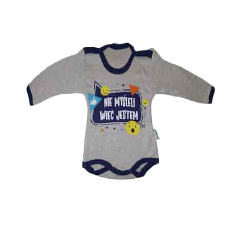 Gładkie body z długim rękawem