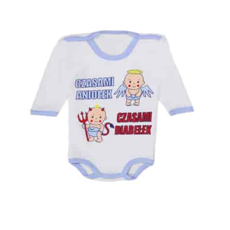 Gładkie body z długim rękawem