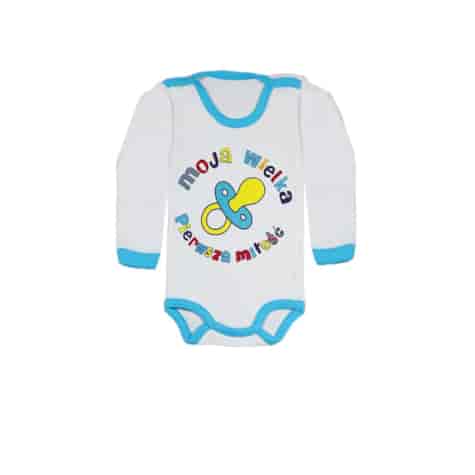 Gładkie body z długim rękawem