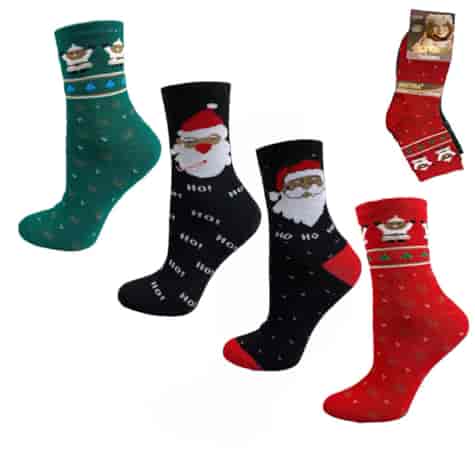 Skarpety damskie świąteczne 2-PAK frotta WH-20008