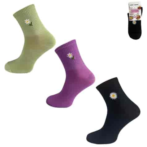 Skarpety ze ściągaczem haftowane