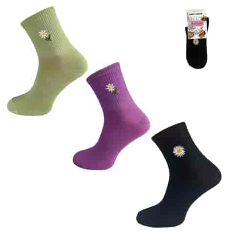 Skarpety ze ściągaczem haftowane