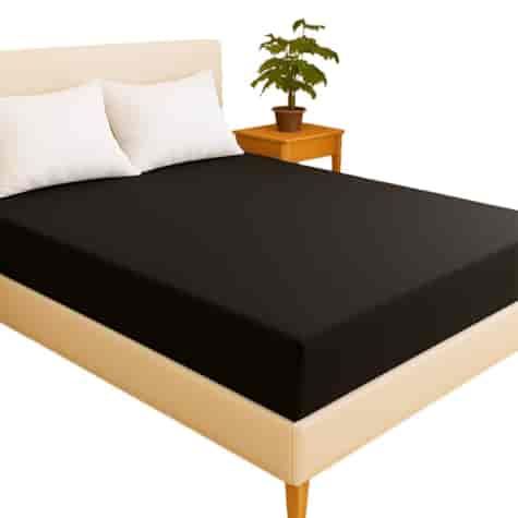 Prześcieradło z gumką 160x200 Jersey Paris czarne