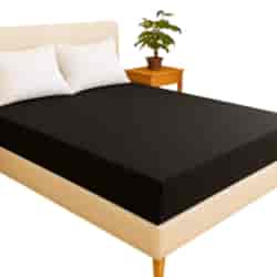 Prześcieradło z gumką 90x200 Jersey Paris czarne