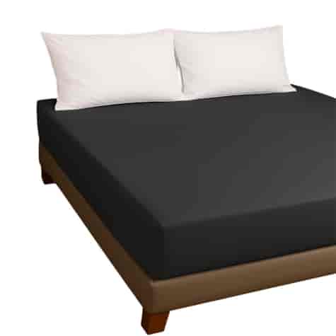 Prześcieradło z gumką 140x200 Jersey Bordeau grafi