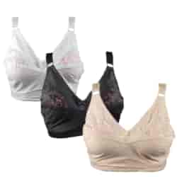 Biustonosz damski Melesai gładki w kwiaty  DD 