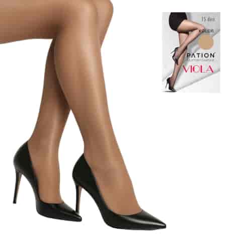 Rajstopy PATION Elastan 15 den Viola - Daino 3