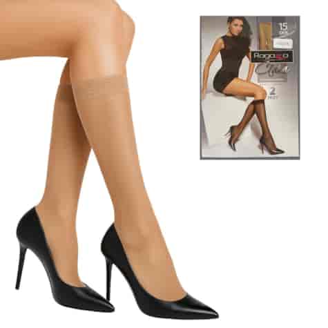 Podkolanówki rajstopowe bezuciskowe 15 den 2-pak