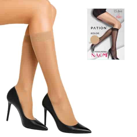 Podkolanówki PATION 15 DEN Naomi Golden 2-PAK
