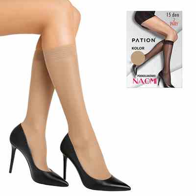 Podkolanówki PATION 15 DEN Naomi Beige 2-PAK