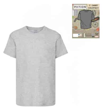 T-SHIRT CHŁOPIĘCY PATION SZARY MELANŻ