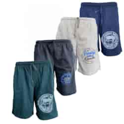 Spodenki męskie z kieszeniami gładkie z nadrukiem